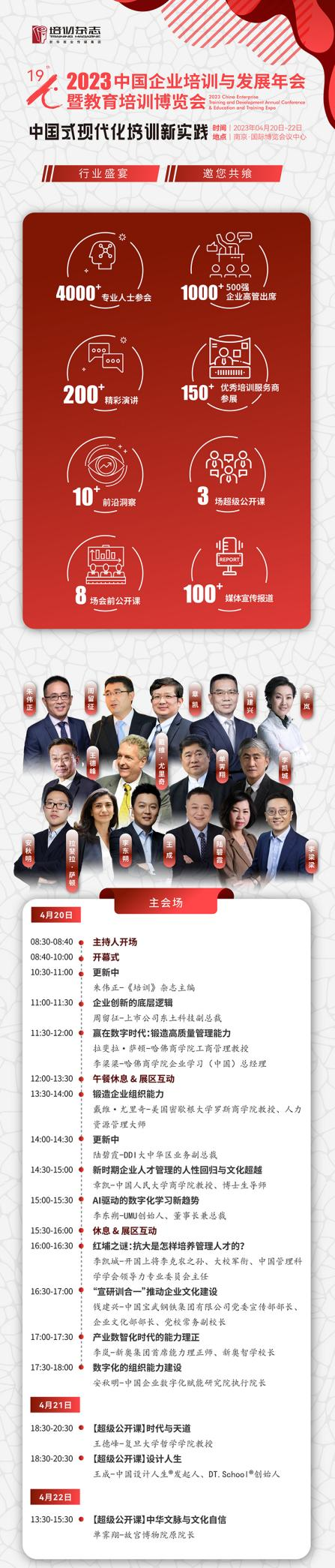 200场演讲已就绪，2023培训年会暨教育培训博览会即将揭幕